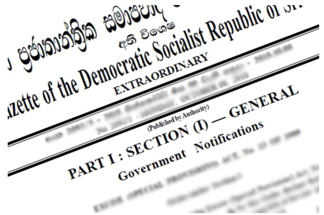 இலங்கையில் தடை செய்யப்பட்ட அமைப்புகள் மற்றும் நபர்களின் பெயர்கள்;  புதுப்பிக்கப்பட்ட வர்த்தமானியில் வெளியீடு.!!!