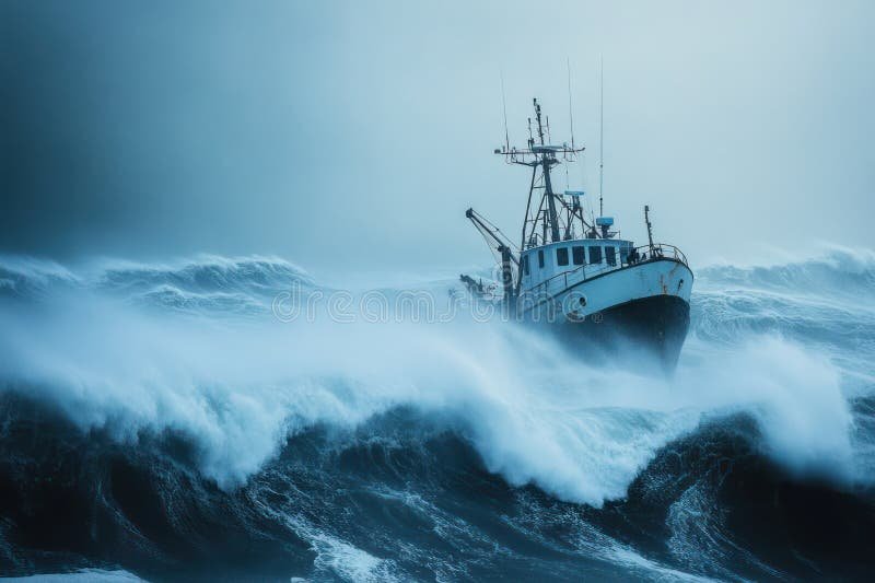 fishing-boat-battling-large-waves-winter-storm-vessel-struggling-against-rough-sea-stormy-highlighting-danger-survival-376962970